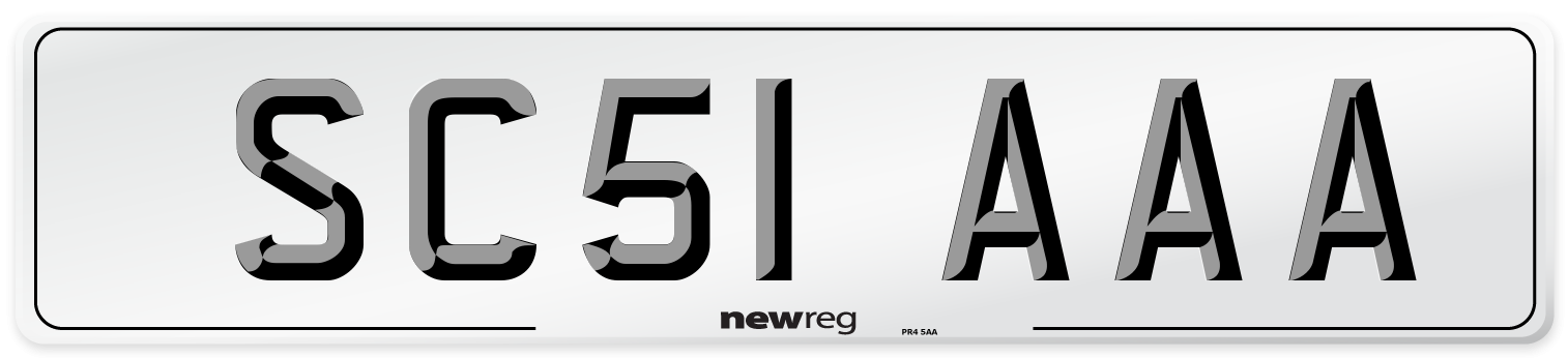 SC51 AAA Number Plate from New Reg